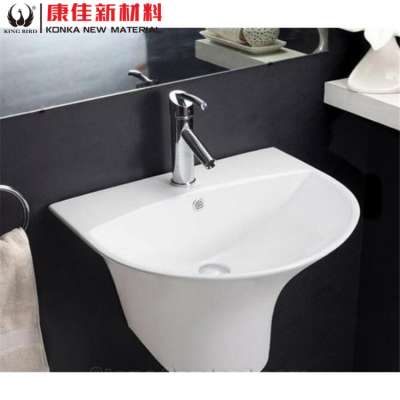 Hot sale bathroom wash basins bathroom countertops with built in sinks nano white marble stone