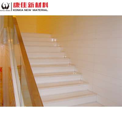 Various Style Super White Nano Crystal Glass Stone Hot sale jiangxi factory non slip customized size porcelain stair step tile